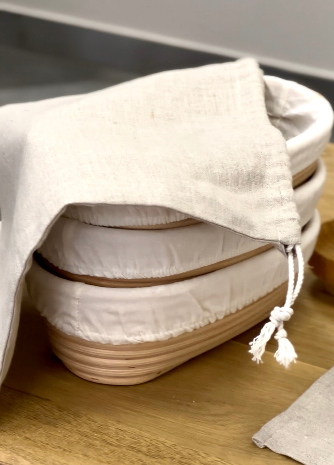Natural linen bread bag — Polissia collection by Kolo Pechi