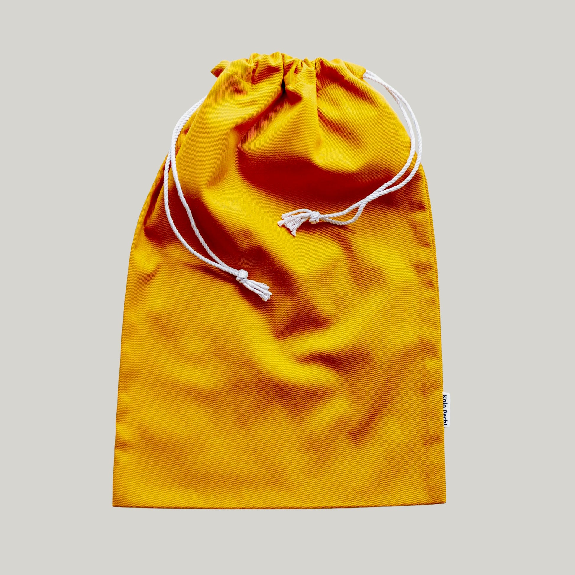 Kitchen Textile Set "Sunset" — drawstring grocery bag, reusable, natural cotton, Kolo Pechi
