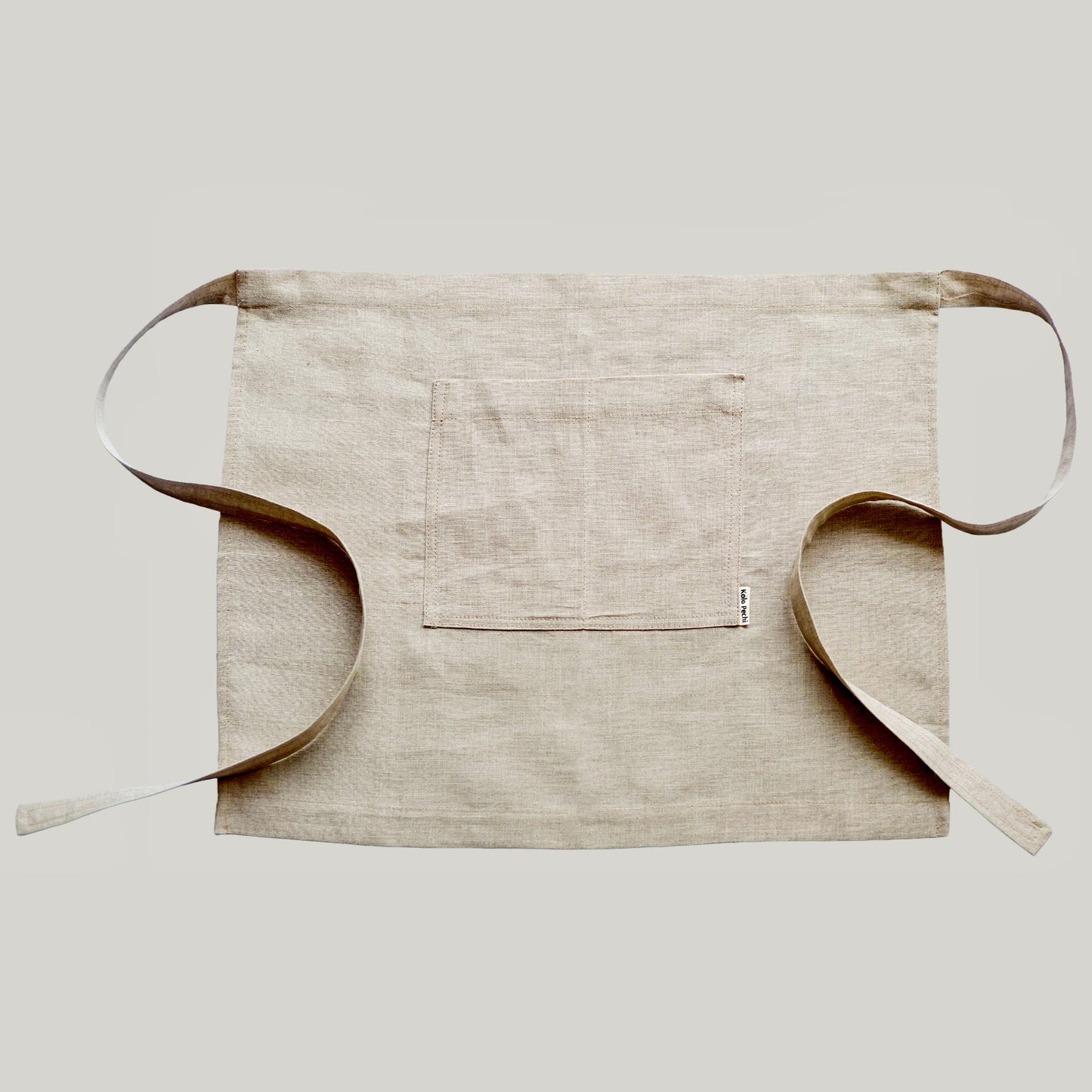 Natural flax waist apron Petite — Polissia collection by Kolo Pechi