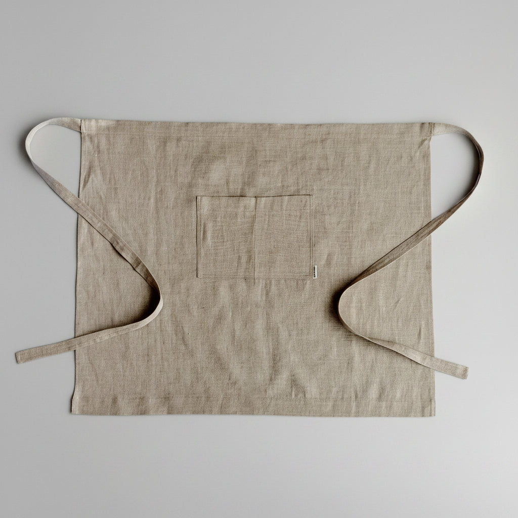 Linen waist apron Uni — Polissia collection by Kolo Pechi